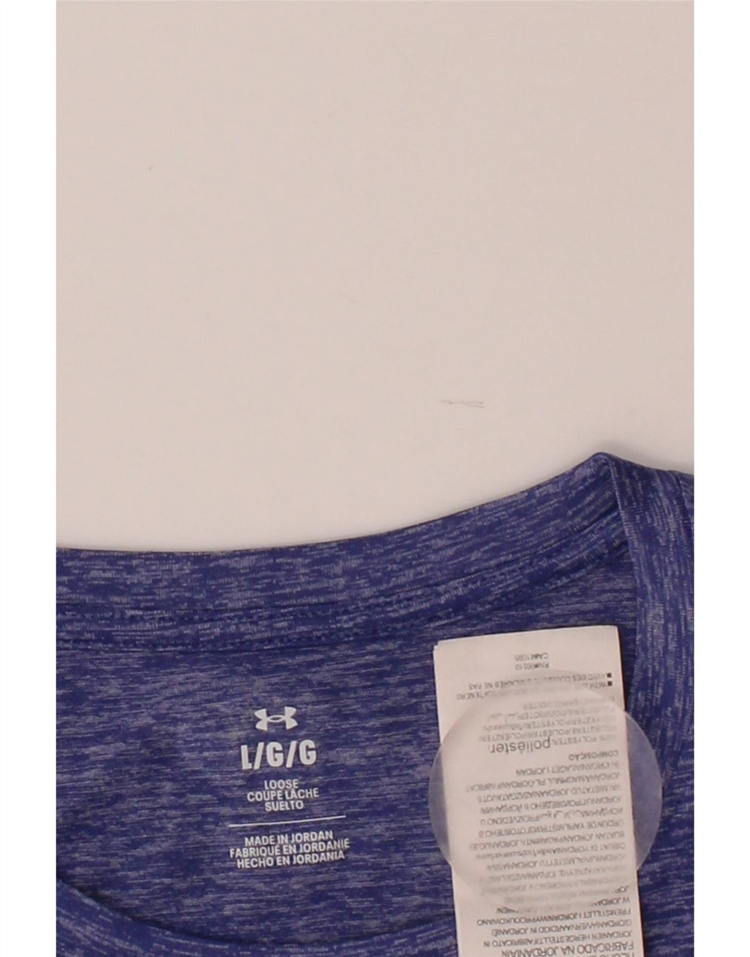 UNDER ARMOUR Womens Oversized T-Shirt Top UK 16 Large Blue Flecked Vintage Under Armour and Second-Hand Under Armour from Messina Hembry 