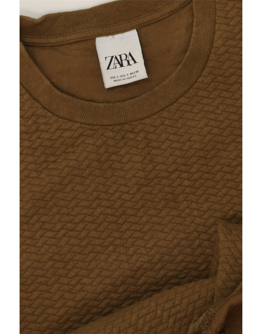 Zara Herre Sweatshirt Jumper Small Khaki