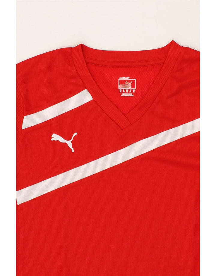PUMA Womens T-Shirt Top UK 16 Large Red Vintage Puma and Second-Hand Puma from Messina Hembry 