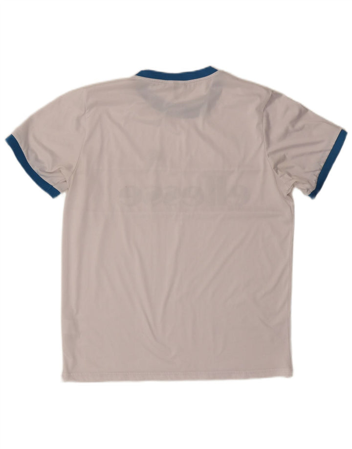 ELLESSE Herre Grafisk T-Shirt Top Stor Hvid Polyester