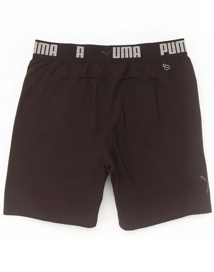 Puma Herre grafiske sportsshorts store sorte polyester