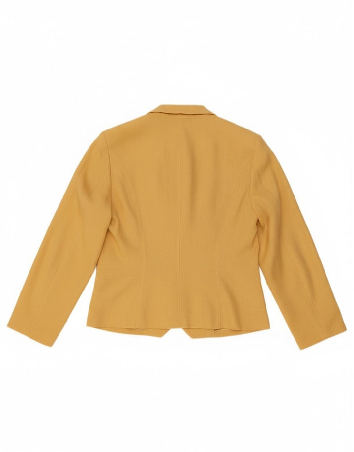 Vintage Dame Dobbeltradet Blazer Jacket IT 40 Lille Gul