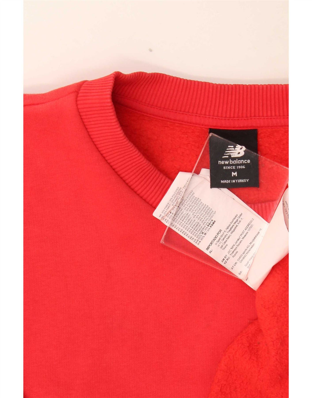 New Balance Herre Grafisk Sweatshirt Jumper Medium Rød Bomuld