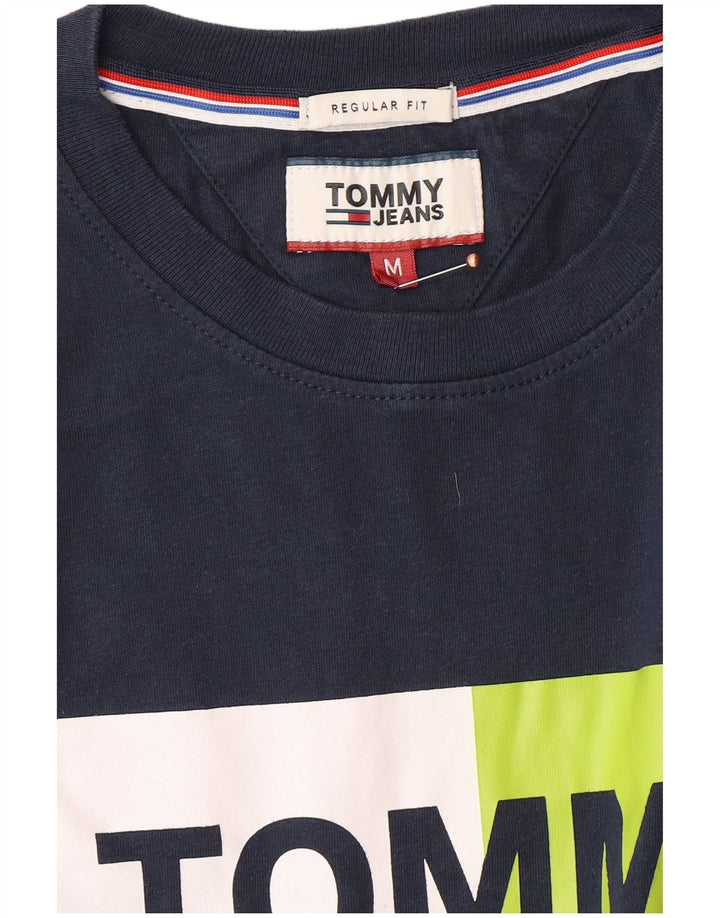 TOMMY HILFIGER Herre Regular Fit grafisk T-shirt top mellem marineblå
