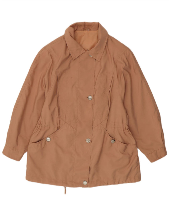 Vintage dame bomberjakke UK 16 Large Beige Polyester