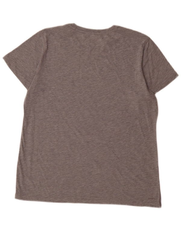 Adidas Dame T-Shirt Top UK 18 XL Grå Bomuld