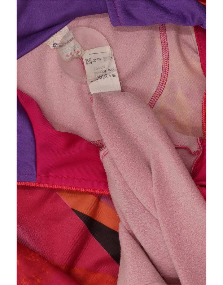 Vintage træningsdragt til mænd Topjakke UK 38 Medium Pink Colourblock Polyester