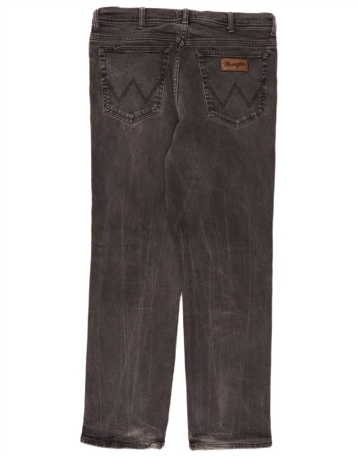 Wrangler Herre Texas Stretch Straight Jeans W38 L32 Grå Bomuld