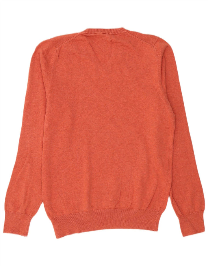 Marks & Spencer Herre V-hals sweater lille orange bomuld