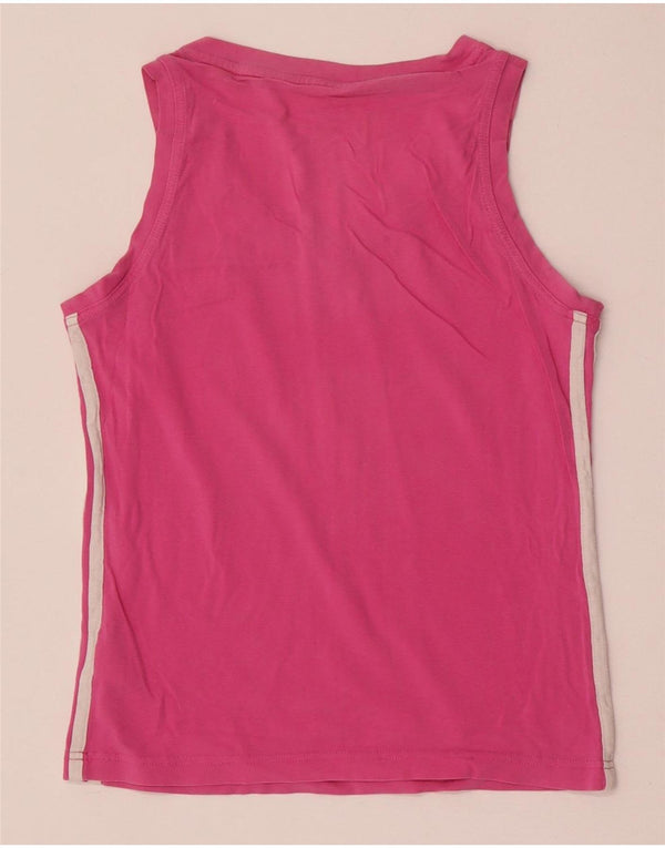 Adidas Womens Crop Vest Top UK 12 Medium Pink Bomuld