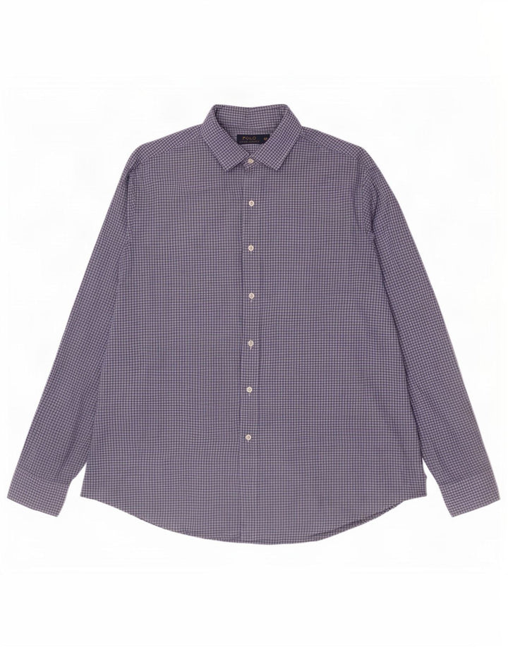 Polo Ralph Lauren herreskjorte 2XL blå ternet bomuld