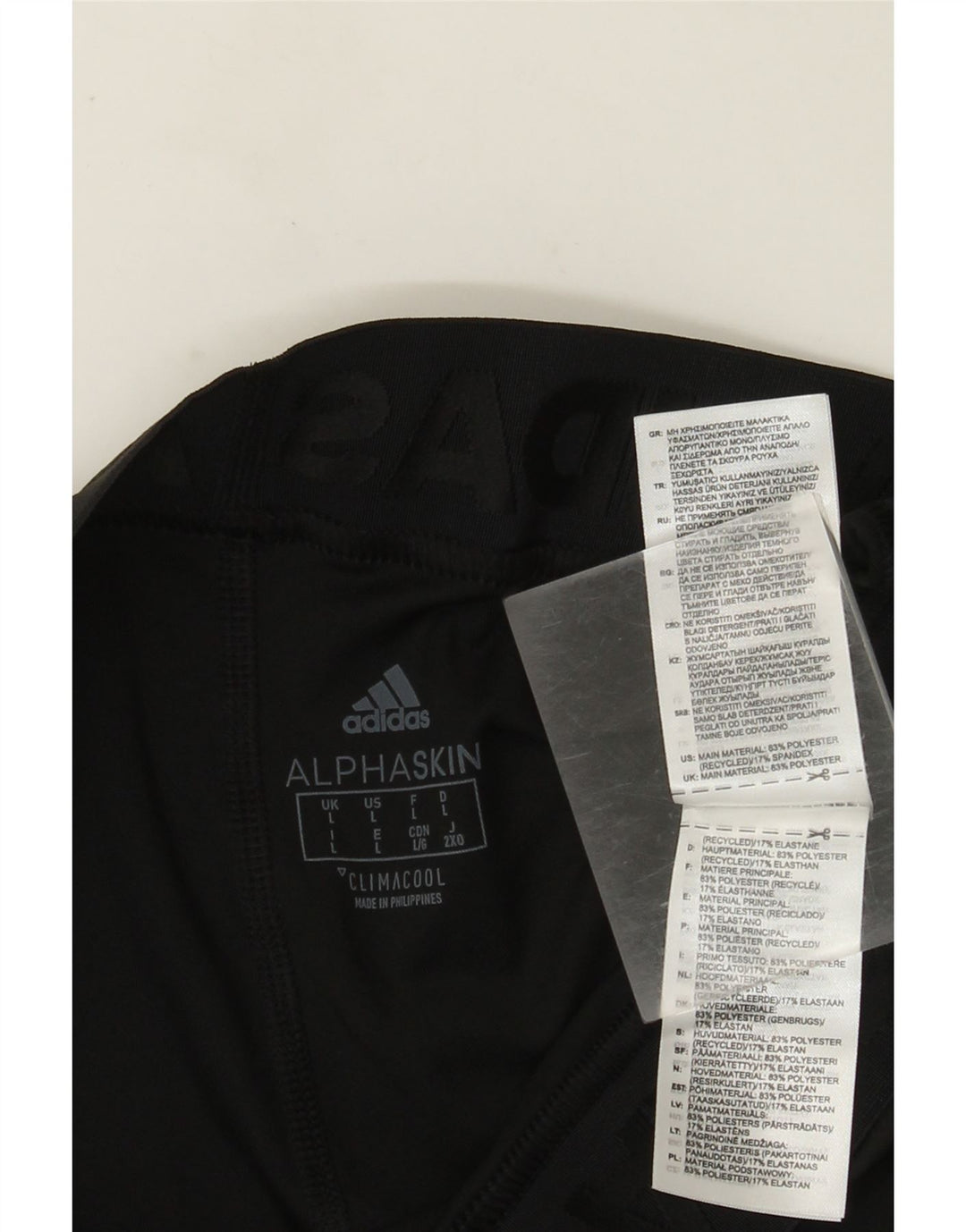 Adidas Womens Climacool Graphic Leggings UK 16 Large Black Polyester