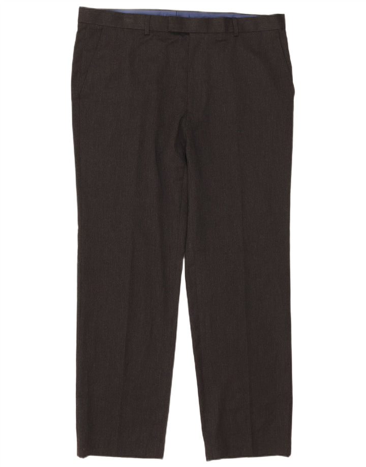 Marks & Spencer Herre Regular Fit Suit Bukser W38 L31 Grå polyester