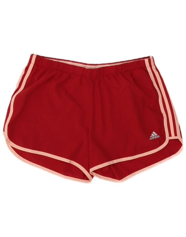 ADIDAS Dame Climalite Sportshorts UK 14 Large Rød Polyester