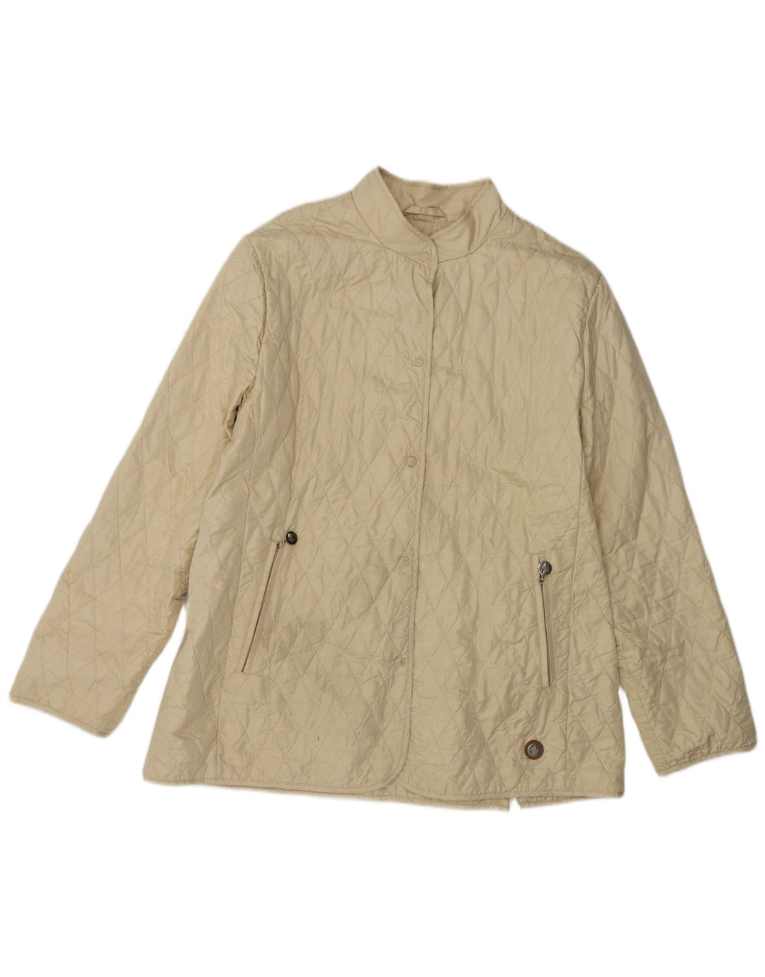 Moncler Dame Quiltet Jakke Størrelse 4 XL Beige