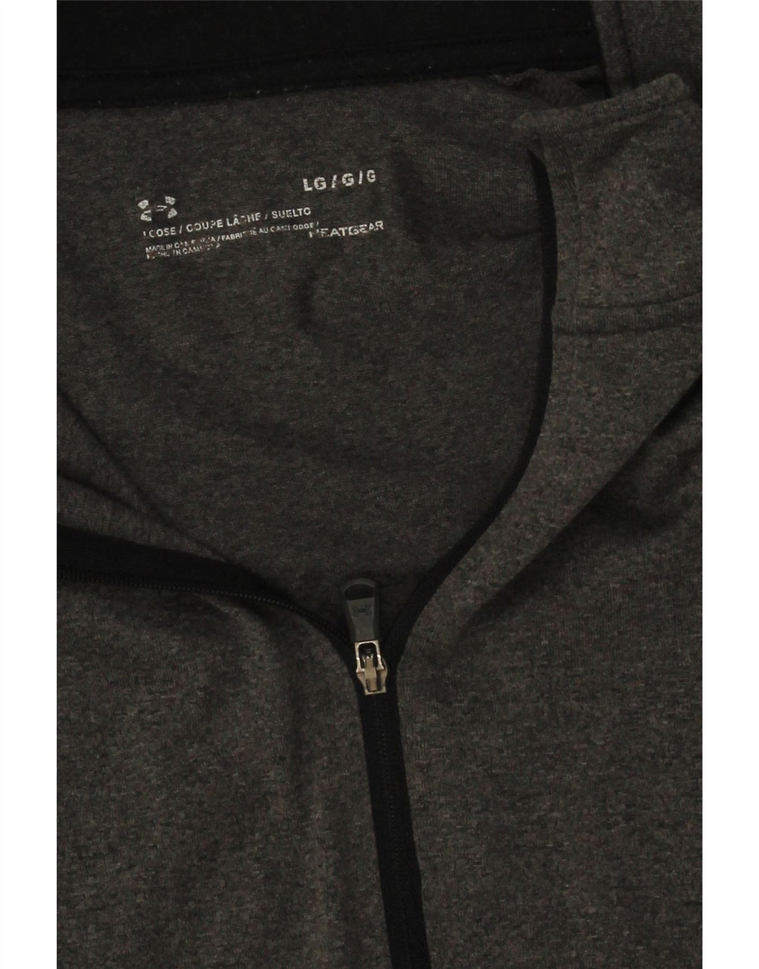 Under Armour Herre Zip Neck Pullover Træningsdragt Top Stor Grå Polyester