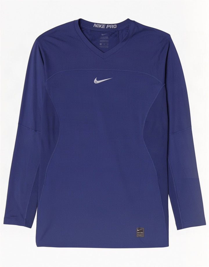 Nike Herre Dri Fit Top Langærmet XL Marineblå Polyester