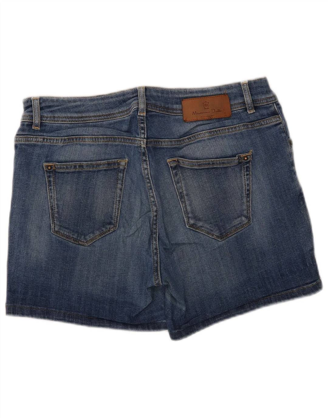 MASSIMO DUTTI Dame Denim Shorts W32 Large Blue Bomuld