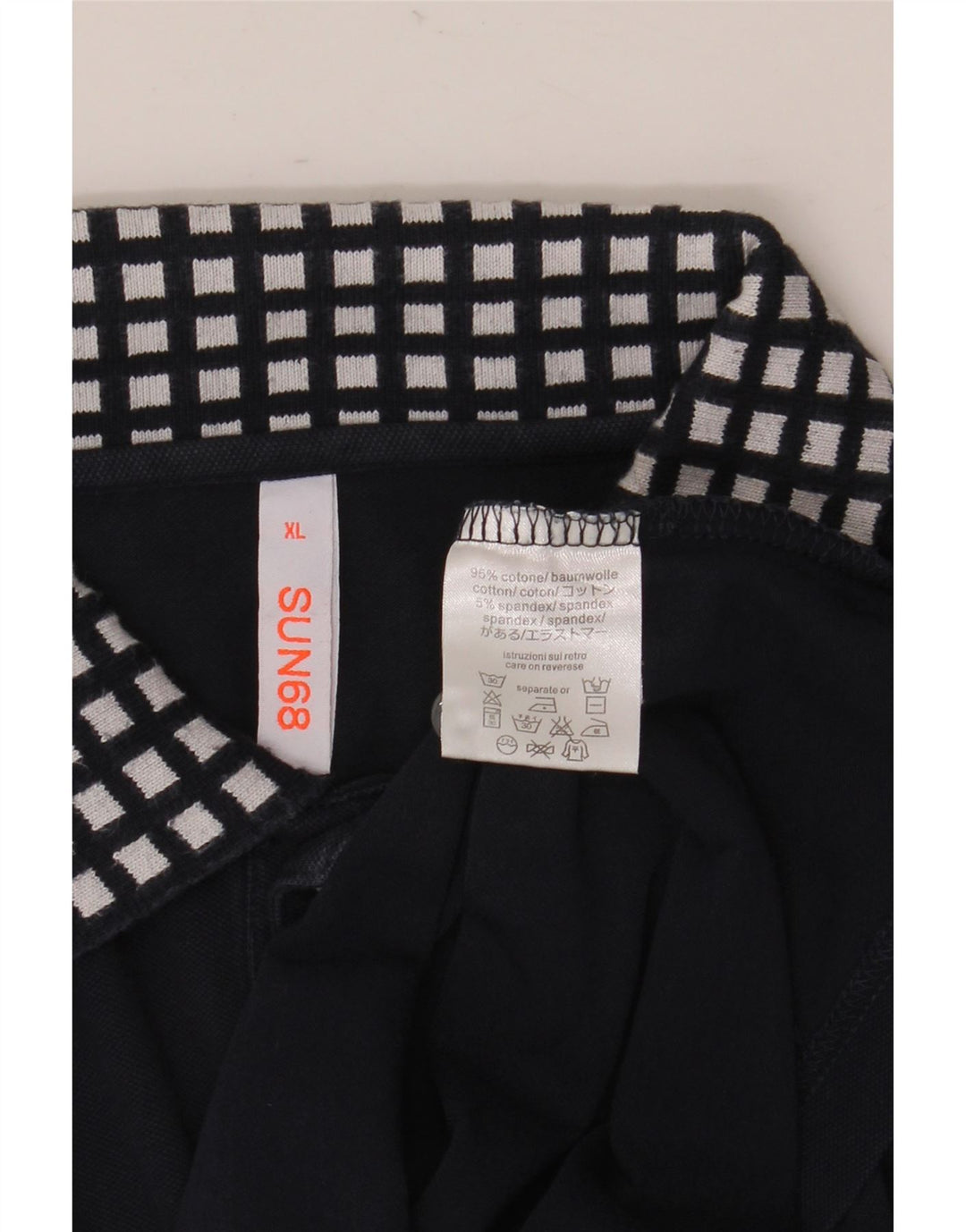 Sun68 Herre poloshirt XL marineblå bomuld