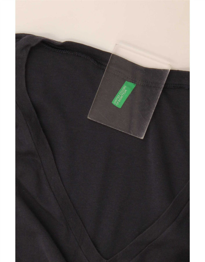 Benetton Dametop Langærmet UK 12 Medium Navy Blue