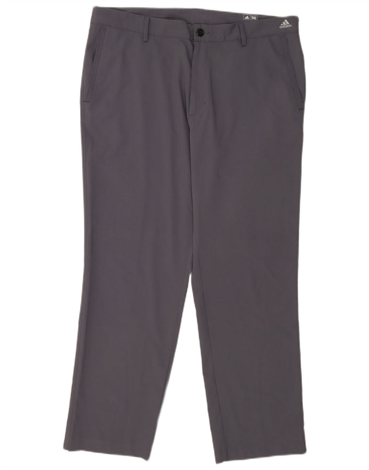 Adidas Herre Golf Straight Chino Bukser W36 L30 Grå Polyester