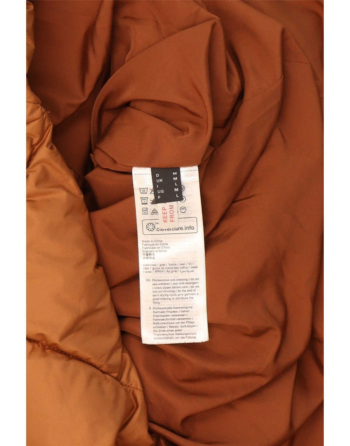 Esprit Womens Longline Polstret Gilet UK 14 Medium Brown Polyester