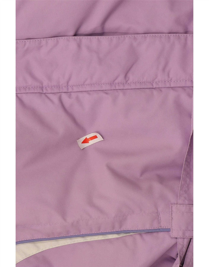 Brugi Dame Hætte Skijakke UK 16 Stor Lilla Colourblock Polyester