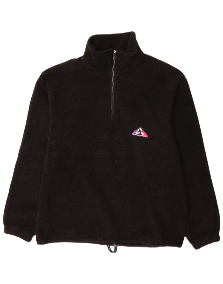 Aesse Herre lynlåshals Fleece Jumper Medium Sort Polyester