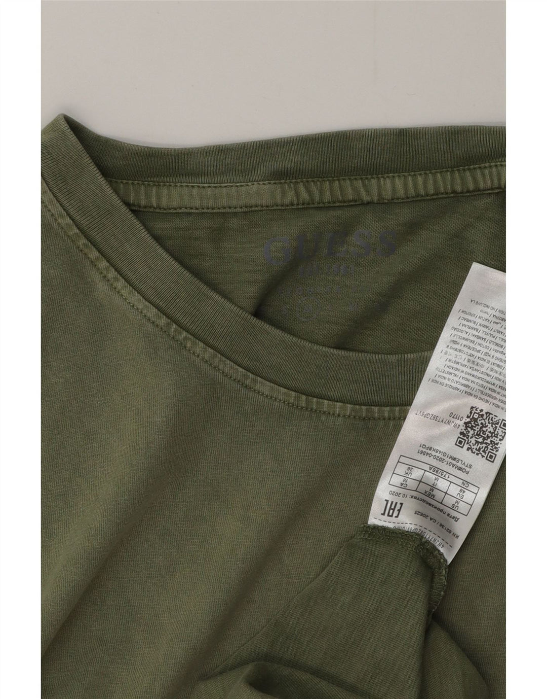 GUESS Herre T-Shirt Top UK 36 Lille grøn bomuld