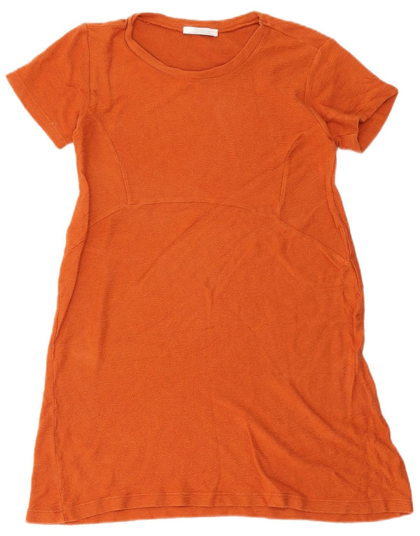 Zara Dame Trafaluc A-Line Kjole UK 10 Small Orange