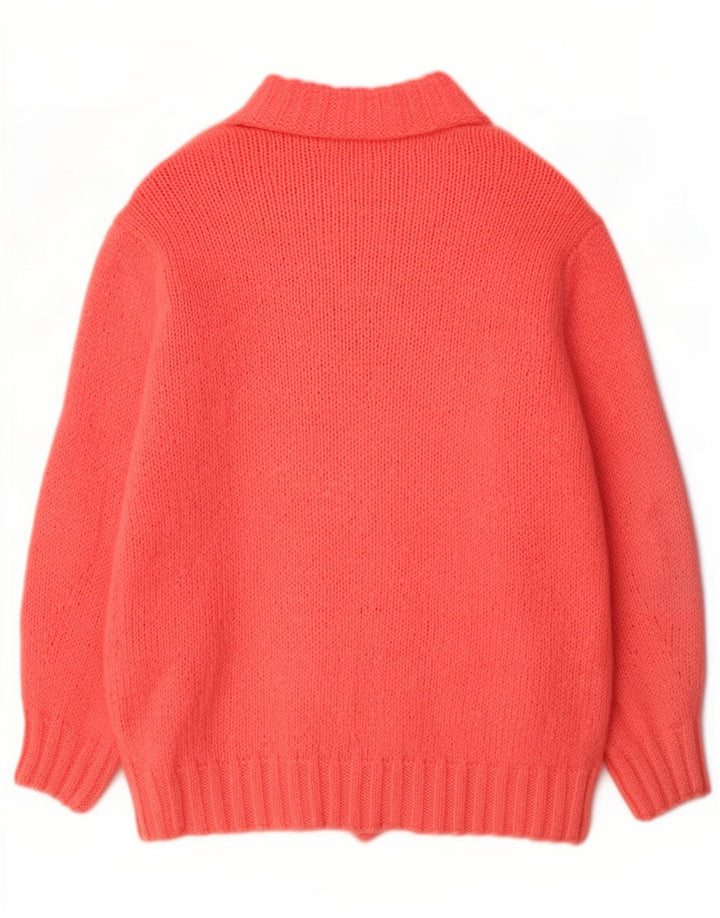 Zara Womens Oversized Longline Open Cardigan Sweater UK 14 Medium Pink