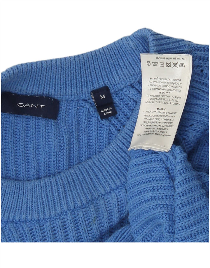 Gant Dame Boat Neck Jumper Sweater UK 14 Medium Blue Bomuld
