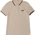 Levi's herre poloshirt Medium hvid stribet bomuld