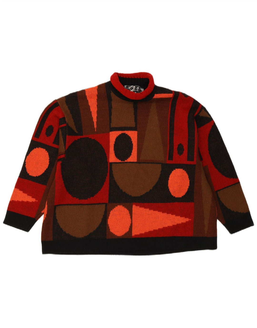 Ernestina Cerini Dame Roll Neck Jumper Sweater IT 42 Medium Flerfarvet