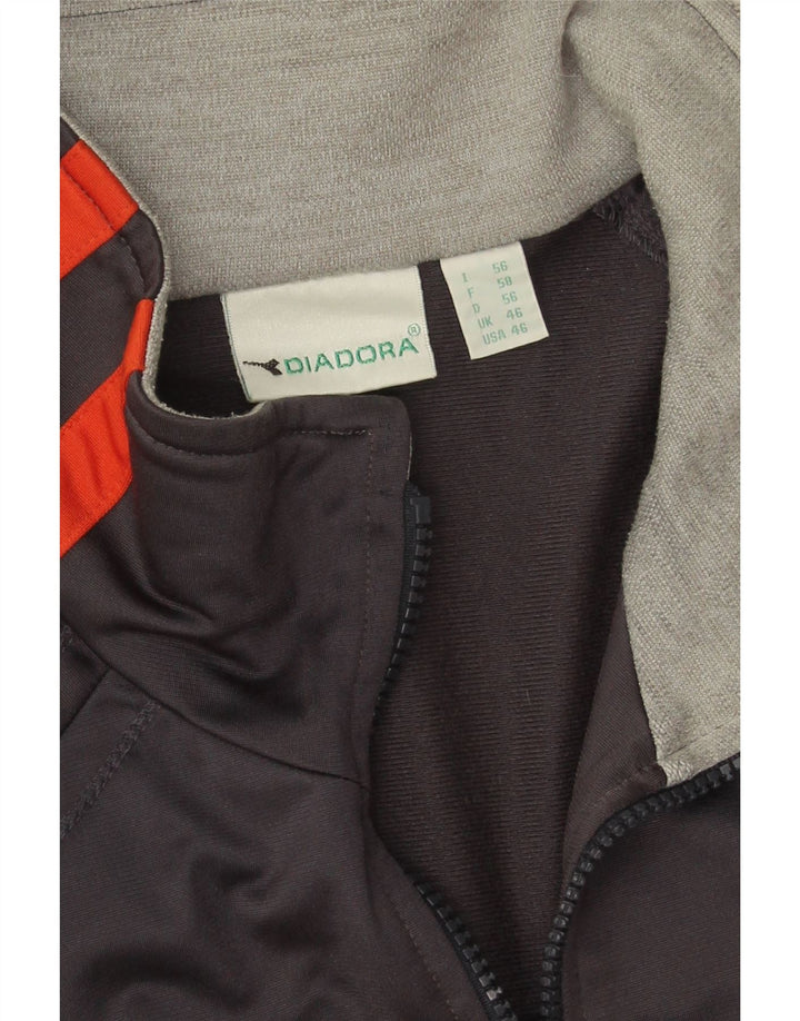Diadora Herre træningsdragt Topjakke UK 46 2XL Grå Colourblock Polyester