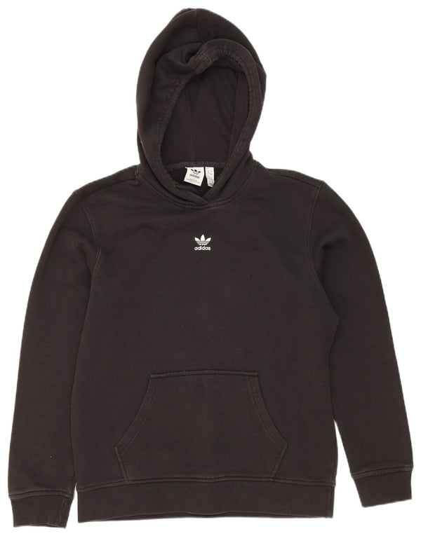Adidas Dame Oversized Hoodie Jumper UK 8 Small Black Bomuld