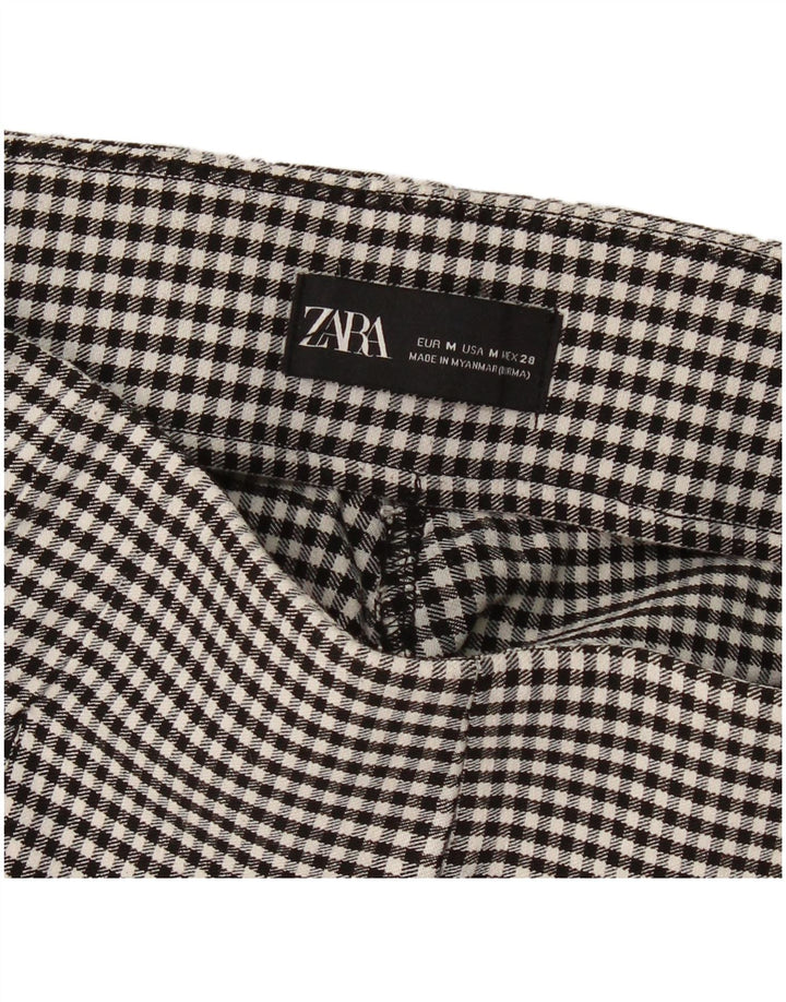 ZARA Womens Skinny Trousers Medium W28 L29 Black Gingham
