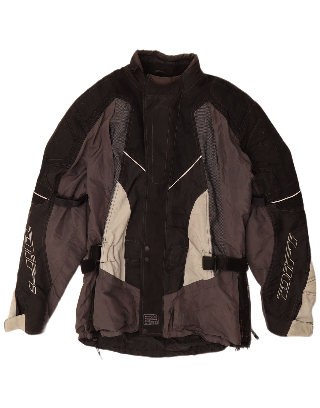 Difi Herre Graphic Racer Jacket UK 44 2XL Sort Colourblock Polyamid