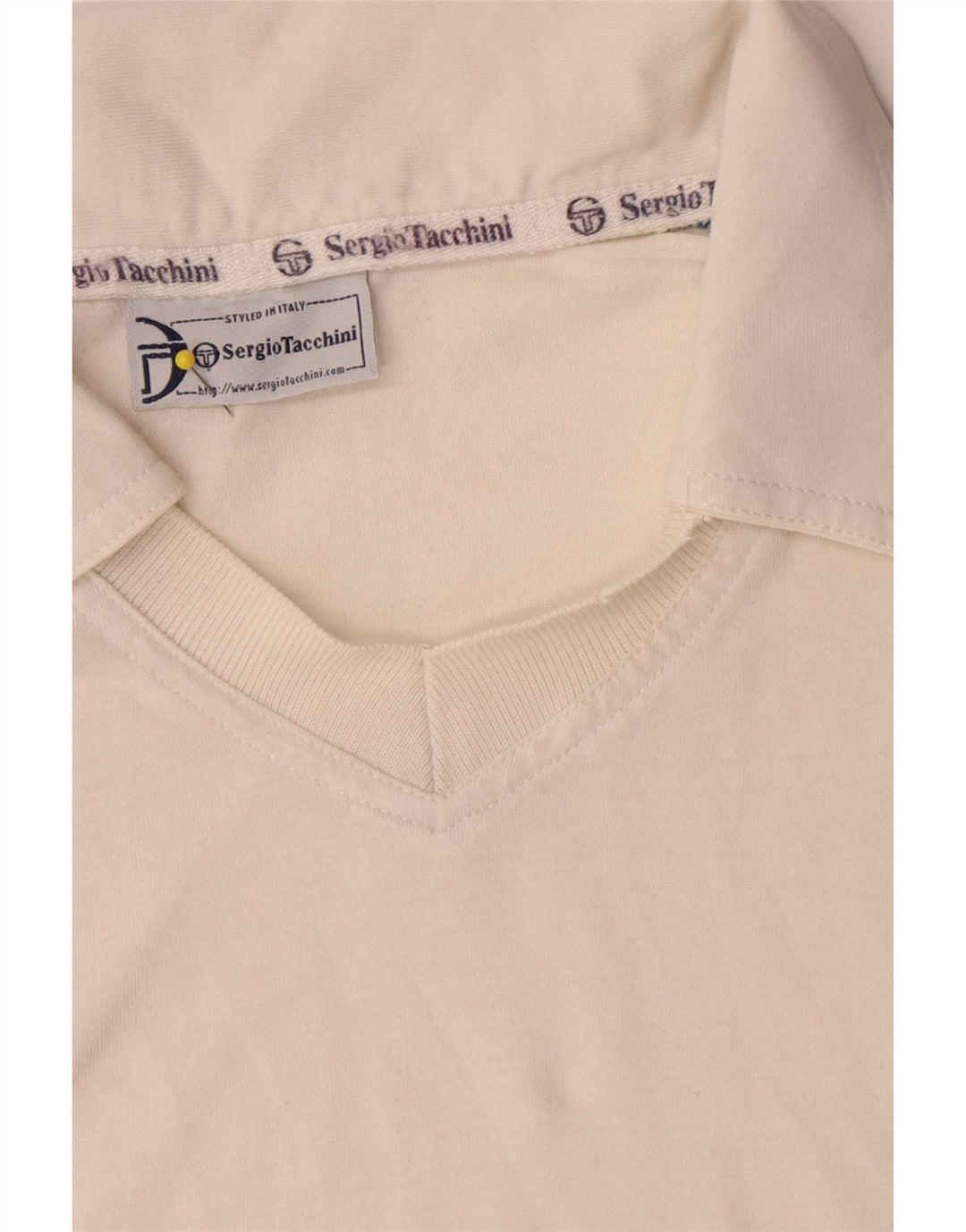 Sergio Tacchini Polo Shirt til mænd XL Hvid Colourblock