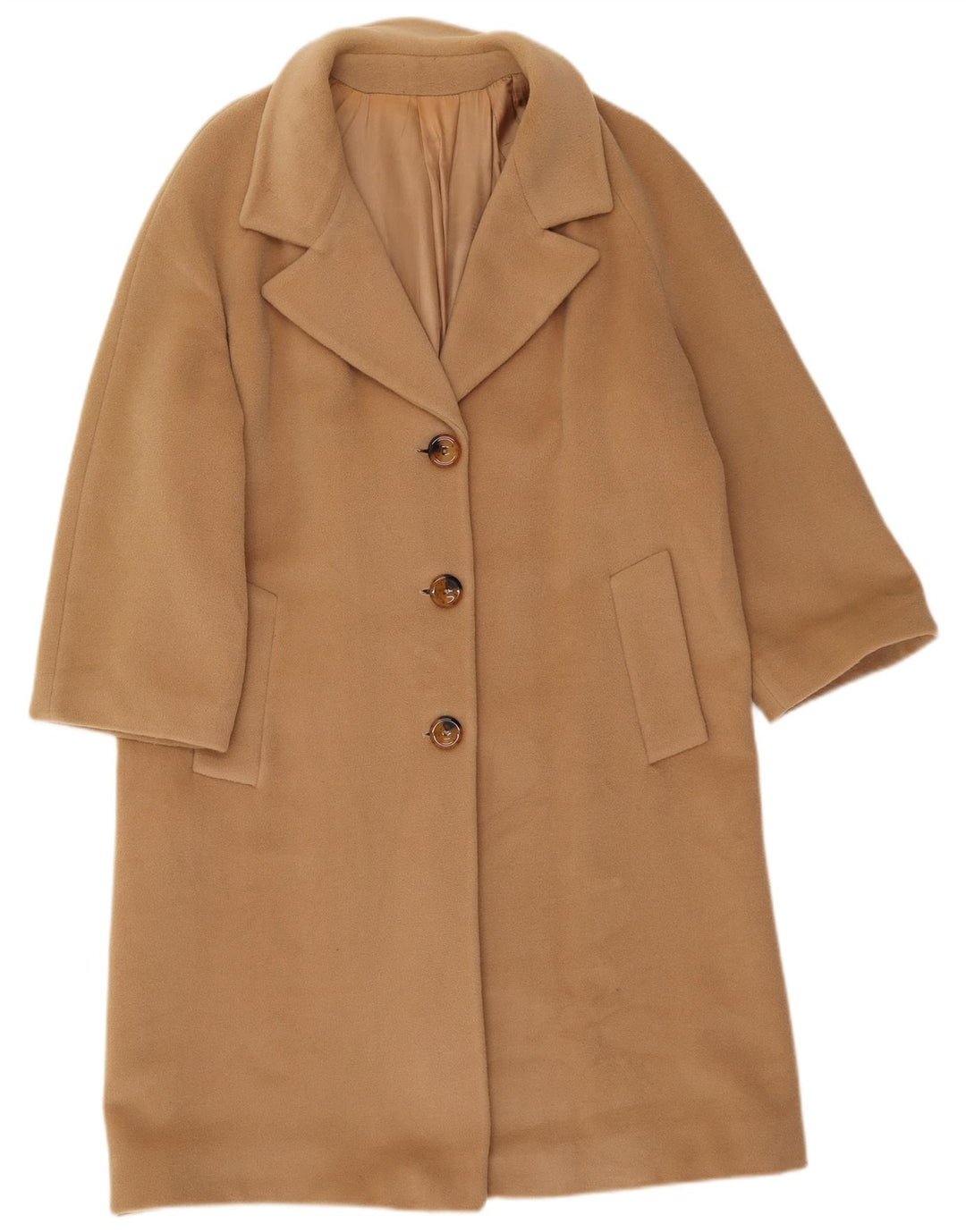 Vintage oversize overfrakke til kvinder IT 40 Lille beige uld