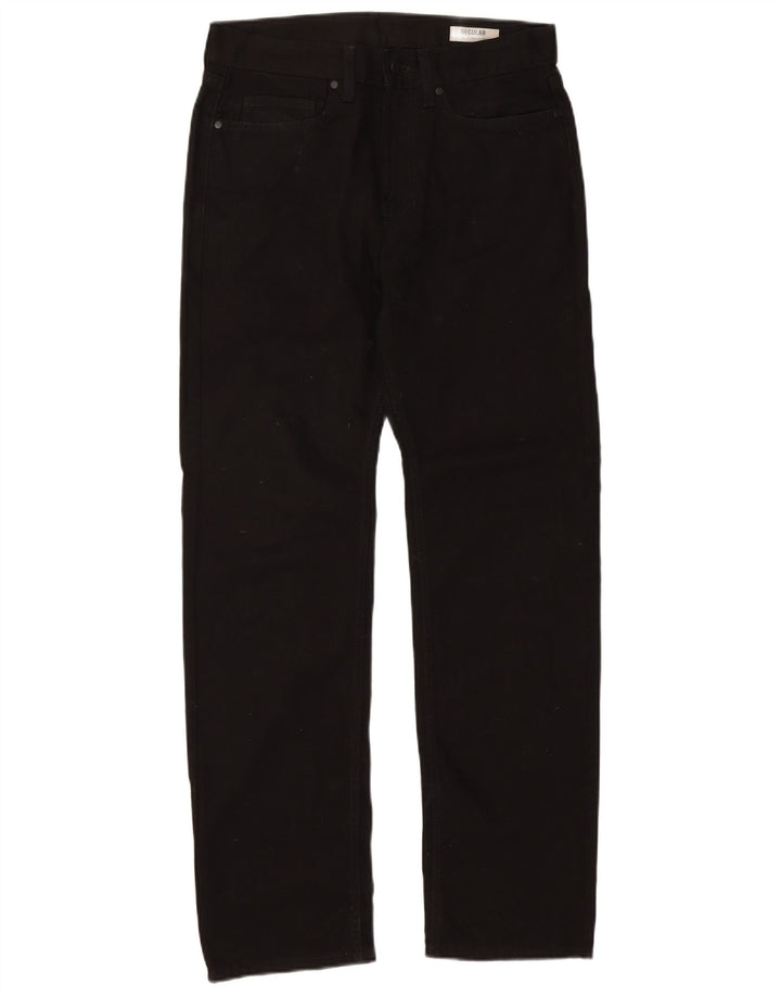 Marks & Spencer Herre Regular Fit Straight Jeans W32 L31 Sort Bomuld
