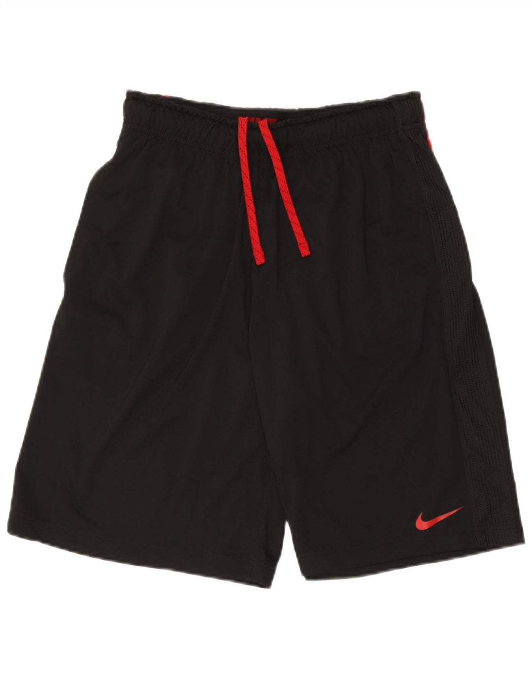 Nike Dame Dri Fit Sports Shorts UK 12 Medium Sort Colourblock Polyester