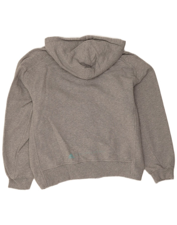 Adidas Mens Zip Hoodie Sweater Medium Grey Cotton