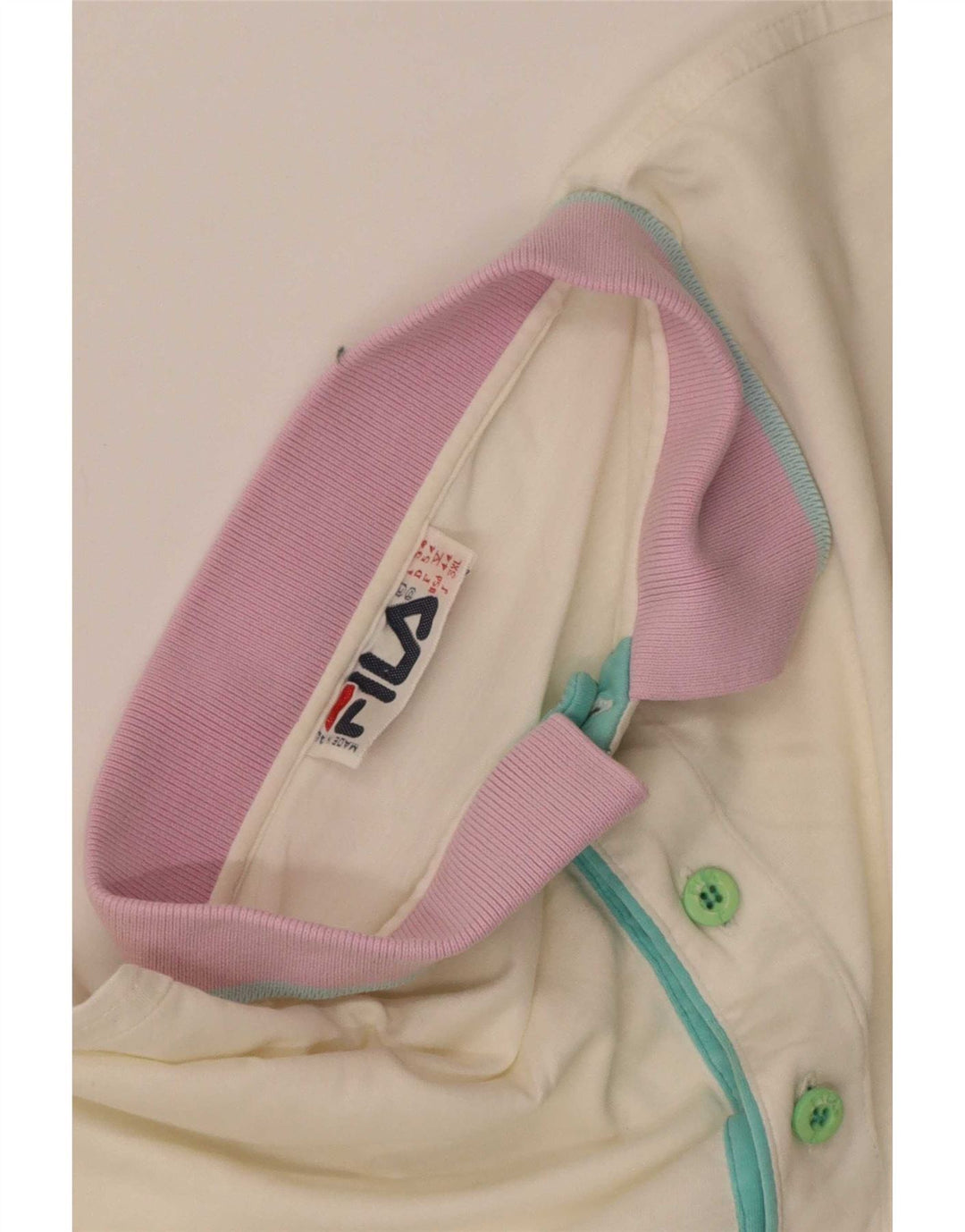 Fila Polo Shirt til mænd IT 54 XL Hvid Tie Dye