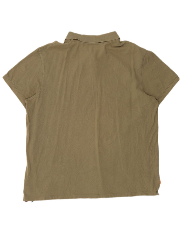 TIMBERLAND Herre Slim Fit Polo Shirt 3XL Khaki Bomuld