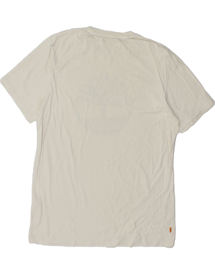 TIMBERLAND Herre Grafisk T-Shirt Top Stor Hvid