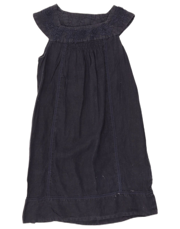 Zara Dame Ærmeløs A-Line Kjole UK 12 Medium Navy Blue
