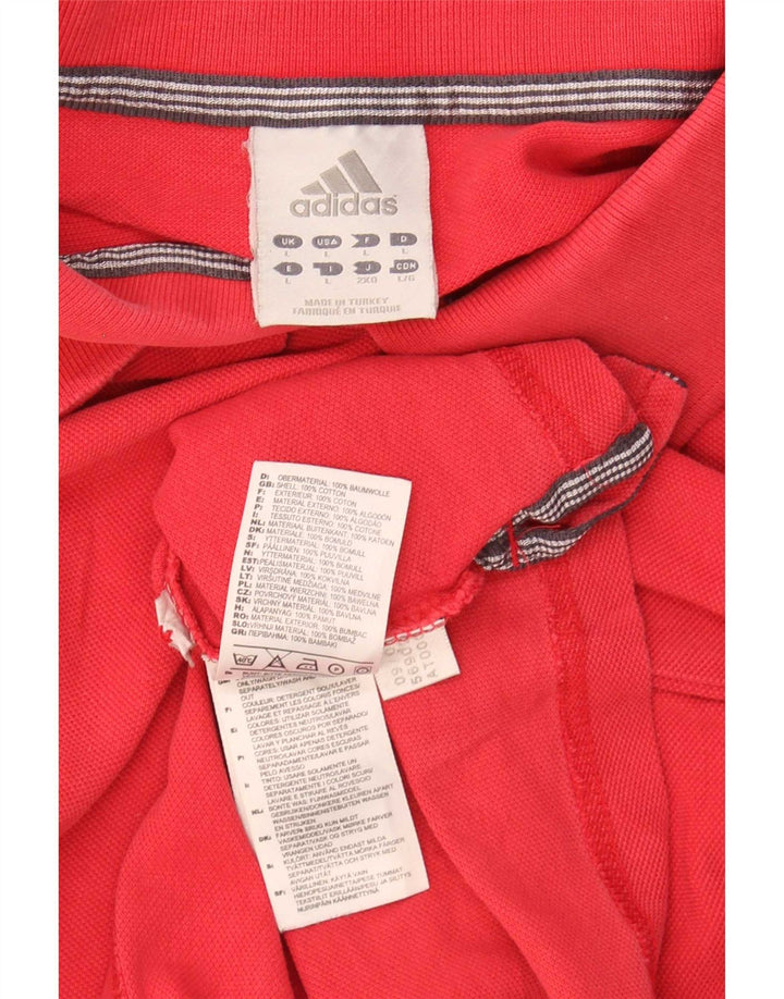 Adidas Polo Shirt til mænd, stor rød bomuld