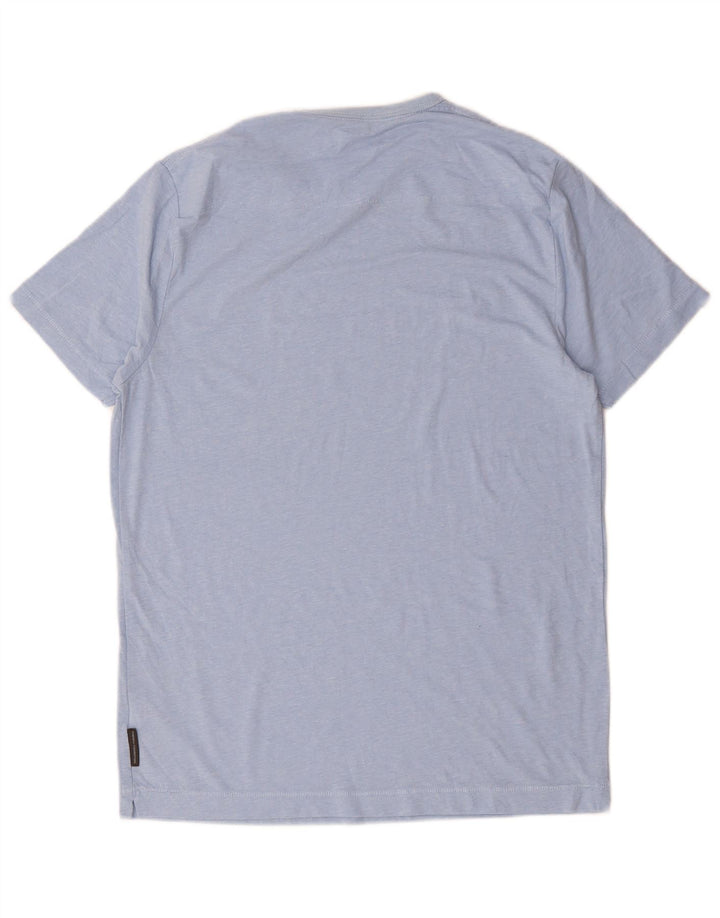 French Connection Herre T-shirt Top Medium Blå Bomuld