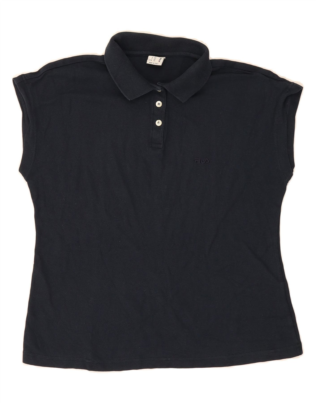 FILA Womens Polo Shirt IT 50 XL Navy Blue Cotton Vintage Fila and Second-Hand Fila from Messina Hembry 